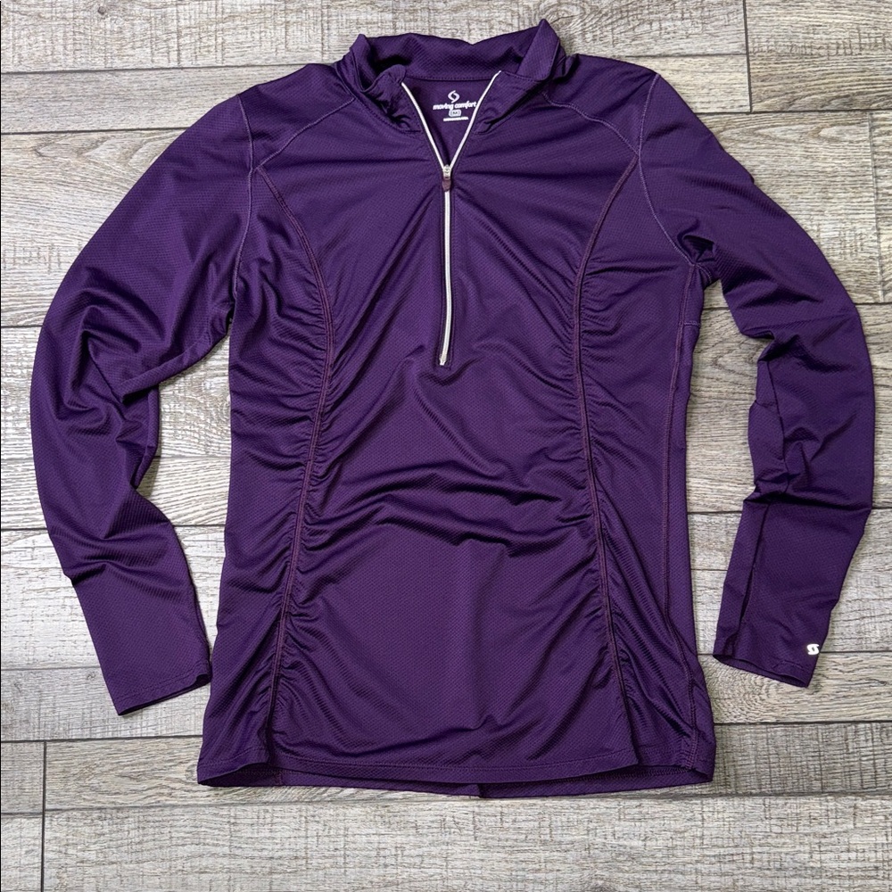 Moving Comfort Deep Purple Quarter-Zip Top